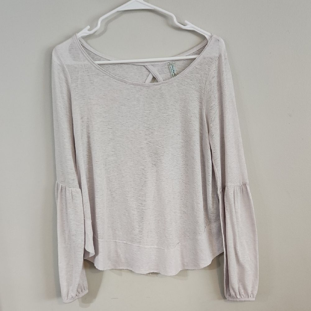 Free People Small Top Women's Long Sleeve Shirt Cut Out On Back